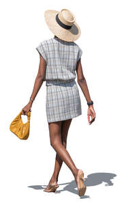 posh black woman walking