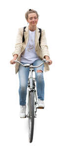 woman riding a bicycle