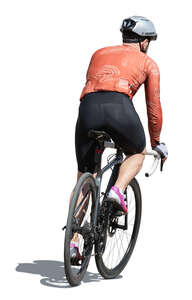 cut out sportsman riding a bike