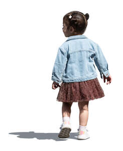 cut out cute toddler walking
