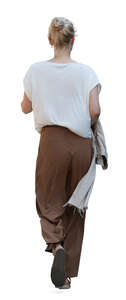 woman waling seen from behind