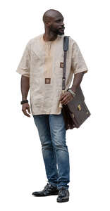 cut out african man standing