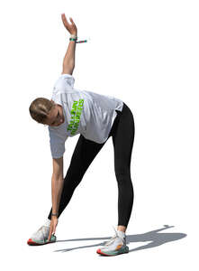 cut out woman doing exercises outside