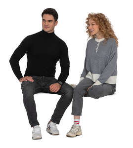 man and woman sitting