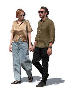 couple walking hand in hand