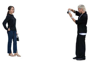 man taking photos of a woman