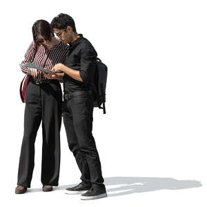 two people looking at a map together