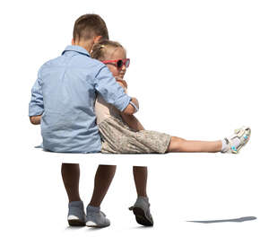 two kids sitting together