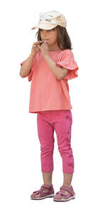 little girl standing