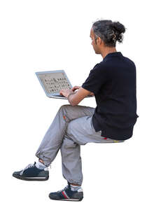 indian man working with a computer