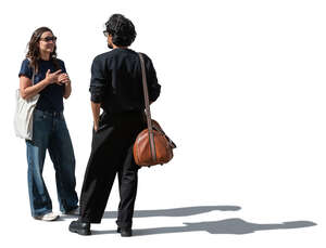 man and woman standing casually and chatting