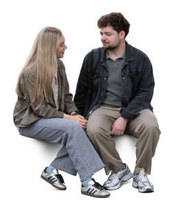 couple sitting and talking