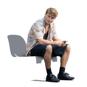 young man sitting