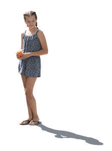 cut out backlit child standing