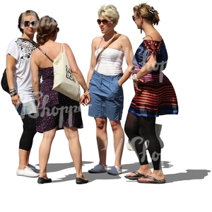 four women standing together