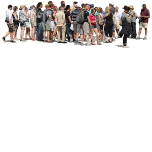 large crowd of people standing in a group