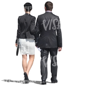 couple walking seen from behind