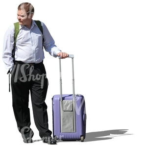 man with a suitcase standing