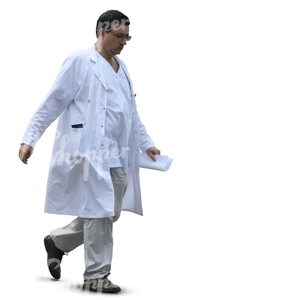 male doctor walking
