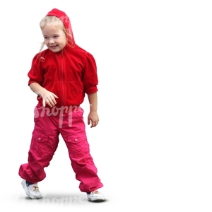 cut out blond girl standing