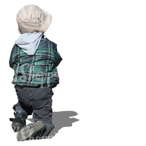 cut out boy playing