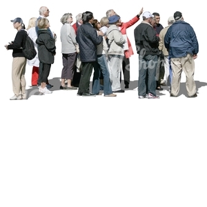 cut out group of people standing