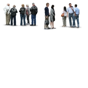 cut out people standing in groups