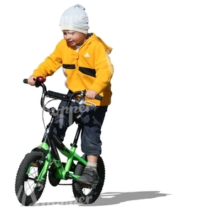 boy riding a bike