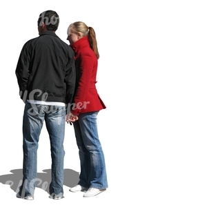 couple standing and holding hands