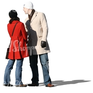 couple standing and holding hands