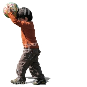 boy playing with a ball
