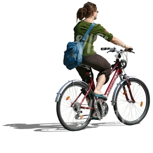woman riding a bike