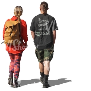 rock style couple walking