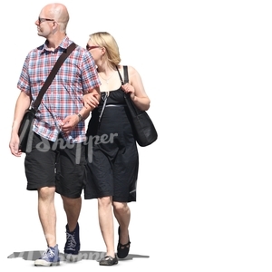 couple walking arm in arm