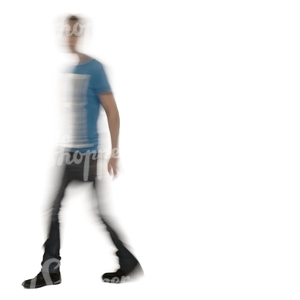 motion blur image of a young man
