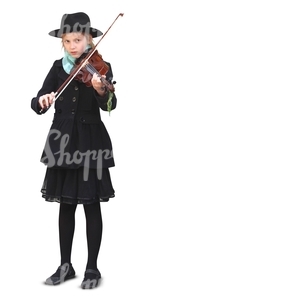 young girl playing violin