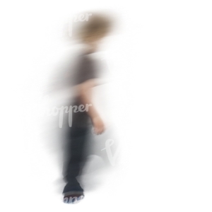 motion blur image of a child running