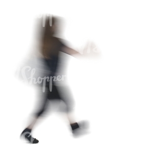 motion blur image of a child walking
