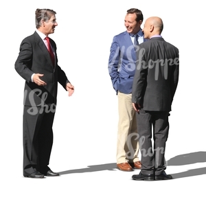 group of businessmen talking
