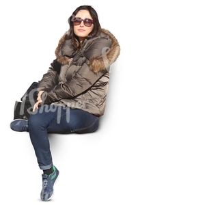young woman sitting
