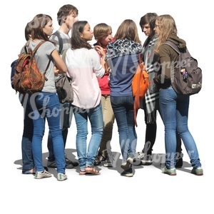 group of youngsters standing in a circle
