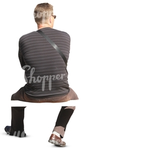 man sitting seen from behind