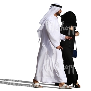 arab couple walking