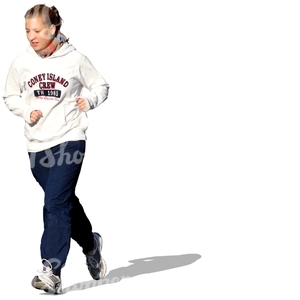 cut out woman jogging