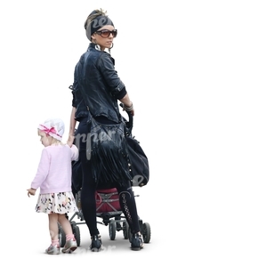 mother and daughter walking hand in hand