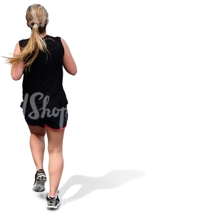 a woman jogging