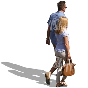 a couple walking