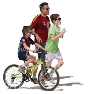 man and his two sons working out 