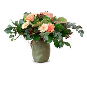 cut out flower bouquet in a vase