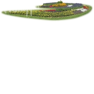 cut out large flowerbed